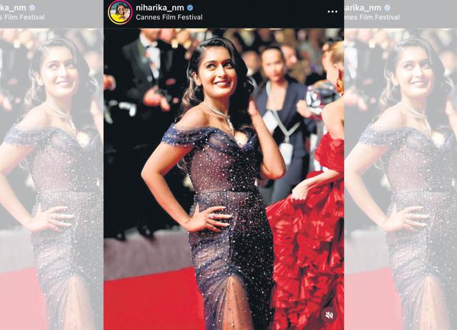 The content creator recently attended the Cannes Film Festival, her third appearance so far. (INSTAGRAM/@NIHARIKA_NM) The content creator recently attended the Cannes Film Festival, her third appearance so far. (INSTAGRAM/@NIHARIKA_NM)