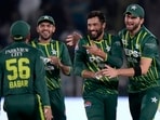 Pakistan's Mohammad Amir, second right, celebrates with teammates after taking the wicket of New Zealand's Tim Robinson during the second T20 international cricket match between Pakistan and New Zealand Pakistan's Mohammad Amir, second right, celebrates with teammates after taking the wicket of New Zealand's Tim Robinson during the second T20 international cricket match between Pakistan and New Zealand