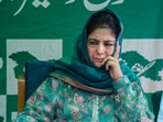 Srinagar: Peoples Democratic Party (PDP) President and candidate from Anantnag-Rajouri seat Mehbooba Mufti during a press conference, at party headquarters in Srinagar, Saturday, May 11, 2024. (PTI Photo)  (PTI05_11_2024_000048A)