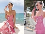 Cannes 2024: Bella Hadid wears a Keffiyeh dress during the Cannes film Festival. 