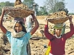 “Schemes like PM KISAN, MGNREGA (average wage 182), MGNREGA wage increase, Ujjwala Yojana, and PMGKAY are increasing the per person per month rural income by  <span class='webrupee'>₹</span>437,” noted the SBI in its findings (HT Photo)