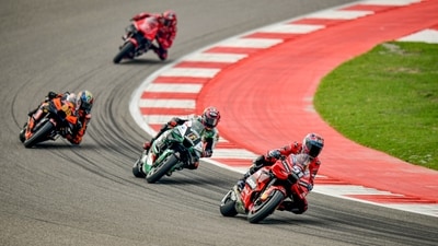 MotoGP riders during a qualifing round of the Indian MotoGP Grand Prix at the Buddh International Circuit in Greater Noida, Uttar Pradesh (Rahul Singh) MotoGP riders during a qualifing round of the Indian MotoGP Grand Prix at the Buddh International Circuit in Greater Noida, Uttar Pradesh (Rahul Singh)