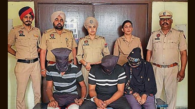 Accused in custody of Ludhiana police on Friday. (HT Photo) Accused in custody of Ludhiana police on Friday. (HT Photo)