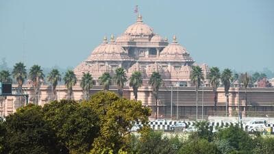 Akshardham Temple in East Delhi. (Mohd Zakir/HT File Photo)
