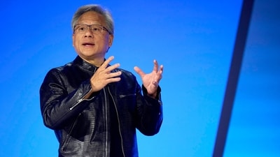 Jensen Huang, co-founder and chief executive officer of Nvidia Corp., speaks during the Dell Technologies World conference in Las Vegas, Nevada, US. (Bloomberg) Jensen Huang, co-founder and chief executive officer of Nvidia Corp., speaks during the Dell Technologies World conference in Las Vegas, Nevada, US. (Bloomberg)
