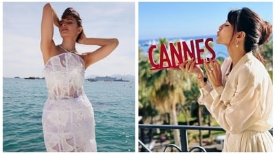 Jacqueline Fernandez recently walked the Cannes Film Festival red carpet in a body-hugging golden gown, before choosing an ethereal white dress for an interview on the sidelines of the prestigious fest. Here's a peek into the actor's fashionable Cannes 2024 outings. (All pics: Instagram/Jacqueline Fernandez) Jacqueline Fernandez recently walked the Cannes Film Festival red carpet in a body-hugging golden gown, before choosing an ethereal white dress for an interview on the sidelines of the prestigious fest. Here's a peek into the actor's fashionable Cannes 2024 outings. (All pics: Instagram/Jacqueline Fernandez)