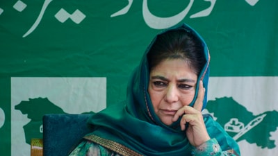 Srinagar: Peoples Democratic Party (PDP) President and candidate from Anantnag-Rajouri seat Mehbooba Mufti during a press conference, at party headquarters in Srinagar, Saturday, May 11, 2024. (PTI Photo) (PTI05_11_2024_000048A) (PTI) Srinagar: Peoples Democratic Party (PDP) President and candidate from Anantnag-Rajouri seat Mehbooba Mufti during a press conference, at party headquarters in Srinagar, Saturday, May 11, 2024. (PTI Photo) (PTI05_11_2024_000048A) (PTI)