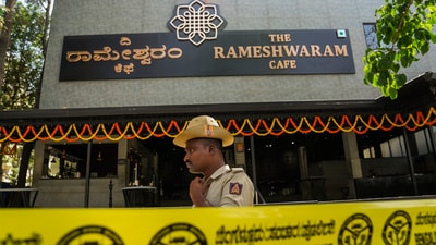 Ten people were injured in the blast at The Rameshwaram Cafe (PTI) Ten people were injured in the blast at The Rameshwaram Cafe (PTI)