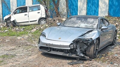 The 17-year-old, who was inebriated, fatally rammed the sports car into two motorbike riders in Pune on Sunday. (PTI) The 17-year-old, who was inebriated, fatally rammed the sports car into two motorbike riders in Pune on Sunday. (PTI)