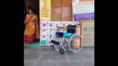 To facilitate easy mobility, the Saksham app allows PwD voters to book a wheelchair, which will be available at the polling booth in Chandigarh. (HT File) To facilitate easy mobility, the Saksham app allows PwD voters to book a wheelchair, which will be available at the polling booth in Chandigarh. (HT File)