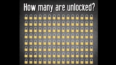 Brain Teaser: How fast can you spot the lock that is open? (X/@FrankMikeDavis1)