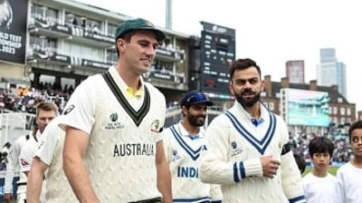 Pat Cummins (L) and Virat Kohli during last year's World Test Championship final (Getty) Pat Cummins (L) and Virat Kohli during last year's World Test Championship final (Getty)