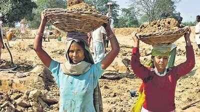 “Schemes like PM KISAN, MGNREGA (average wage 182), MGNREGA wage increase, Ujjwala Yojana, and PMGKAY are increasing the per person per month rural income by ₹437,” noted the SBI in its findings (HT Photo) “Schemes like PM KISAN, MGNREGA (average wage 182), MGNREGA wage increase, Ujjwala Yojana, and PMGKAY are increasing the per person per month rural income by ₹437,” noted the SBI in its findings (HT Photo)