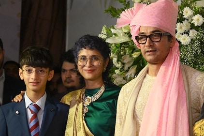 Aamir Khan's ex wife Kiran Rao and their son Azad at Ira Khan's wedding Aamir Khan's ex wife Kiran Rao and their son Azad at Ira Khan's wedding