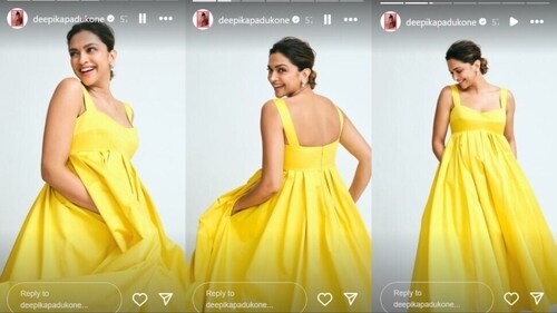 In the pictures, pregnant Deepika gave several poses and smiled. In the pictures, pregnant Deepika gave several poses and smiled.