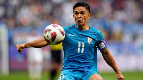 India's Sunil Chhetri in action. (AP)