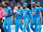 India captain Rohit Sharma and teammates Virat Kohli, Hardik Pandya, Jasprit Bumrah and KL Rahul India captain Rohit Sharma and teammates Virat Kohli, Hardik Pandya, Jasprit Bumrah and KL Rahul