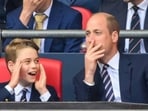 George, 10, accompanied William, president of the Football Association, to the most exciting match between Manchester City and Manchester United. George, 10, accompanied William, president of the Football Association, to the most exciting match between Manchester City and Manchester United.