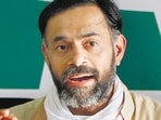 Swaraj India leader Yogendra Yadav during a press conference.(Satish Bate/HT File Photo)