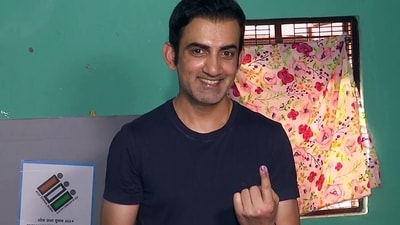 BJP East Delhi MP and former India Cricketer Gautam Gambhir voted in New Delhi. (ANI) BJP East Delhi MP and former India Cricketer Gautam Gambhir voted in New Delhi. (ANI)
