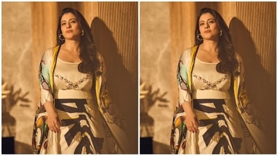Assisted by celebrity fashion stylist Mohit Rai, Kajol accessorised her look with a pair of golden hoop earrings and white sneakers. With the help of hairstylist Sangeeta Hegde, she styled her lustrous tresses into soft curls and left them open in the side partition, to let them beautifully cascade down her shoulder. (Instagram/@kajol)