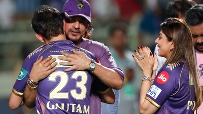 Kolkata Knight Riders (KKR) co-owner and Bollywood actor Shah Rukh Khan embraces the team mentor Gautam Gambhir (ANI) Kolkata Knight Riders (KKR) co-owner and Bollywood actor Shah Rukh Khan embraces the team mentor Gautam Gambhir (ANI)