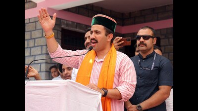 Congress candidate from Mandi parliamentary constituency, Vikramaditya Singh on Saturday hit back at the PM stating that he is trying to mislead the public. (Birbal Sharma/ HT)