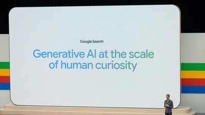 Alphabet CEO Sundar Pichai speaks at a Google I/O event in Mountain View, Calif., Tuesday, May 14, 2024. (AP Photo/Jeff Chiu) (AP) Alphabet CEO Sundar Pichai speaks at a Google I/O event in Mountain View, Calif., Tuesday, May 14, 2024. (AP Photo/Jeff Chiu) (AP)