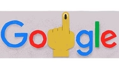 Google doodle celebrates 6th phase of Lok Sabha polling with voting symbol Google doodle celebrates 6th phase of Lok Sabha polling with voting symbol