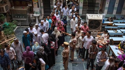 Over 11.13 crore voters - 5.84 crore male, 5.29 crore female and 5,120 third gender are eligible to exercise their franchise.&nbsp; (AP)