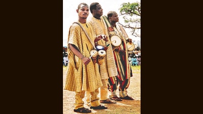 Like the Kele in Congo, the Yoruba of Nigeria (above) use talking drums to communicate. (Wikimedia Commons) Like the Kele in Congo, the Yoruba of Nigeria (above) use talking drums to communicate. (Wikimedia Commons)