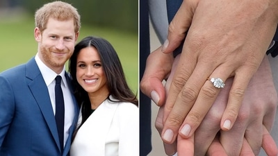 The survey conducted by British jeweler Ramsden's Jewellery looked at statistics on global search volume over the past one year and found that Meghan's ring prompted an average of 51,283 searches per month, the Vogue reported. (MAX MUMBY/INDIGO/GETTY, ANWAR HUSSEIN/GETTY) The survey conducted by British jeweler Ramsden's Jewellery looked at statistics on global search volume over the past one year and found that Meghan's ring prompted an average of 51,283 searches per month, the Vogue reported. (MAX MUMBY/INDIGO/GETTY, ANWAR HUSSEIN/GETTY)