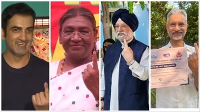 Polling began for the seven Lok Sabha constituencies in Delhi on Saturday. People were seen queuing up outside the more than 13,000 polling booths across the seven constituencies even before the commencement of voting at 7 am. Polling began for the seven Lok Sabha constituencies in Delhi on Saturday. People were seen queuing up outside the more than 13,000 polling booths across the seven constituencies even before the commencement of voting at 7 am.