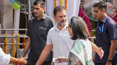 "In the first five phases of voting, you have rejected lies, hatred and propaganda and given priority to grassroots issues related to your life," Gandhi said in a post in Hindi on X. (PTI) "In the first five phases of voting, you have rejected lies, hatred and propaganda and given priority to grassroots issues related to your life," Gandhi said in a post in Hindi on X. (PTI)