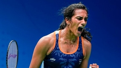 India's PV Sindhu beat world No.20 Busanan Ongbamrungphan 13-21, 21-16, 21-12 in a marathon match that lasted an hour and 28 minutes. (PTI) India's PV Sindhu beat world No.20 Busanan Ongbamrungphan 13-21, 21-16, 21-12 in a marathon match that lasted an hour and 28 minutes. (PTI)