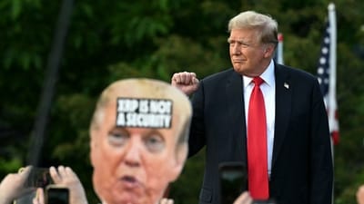 Former US President and Republican presidential candidate Donald Trump walks on stage as he arrives for a campaign rally in the South Bronx in New York City on May 23, 2024. (Photo by Jim WATSON / AFP) (AFP)