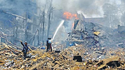 The scene of a blast in a Dombivli MIDC in which 3 people were killed in 2016. A similar blast occurred in the area on May 23 (Hindustan Times)