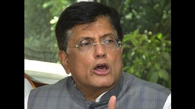 Union minister Piyush Goyal addressing a press conference in Amritsar on Saturday. (Sameer Sehgal/HT) Union minister Piyush Goyal addressing a press conference in Amritsar on Saturday. (Sameer Sehgal/HT)