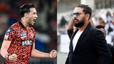 Abhishek Sharma picked two crucial wickets in match against RR Abhishek Sharma picked two crucial wickets in match against RR