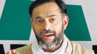 Swaraj India leader Yogendra Yadav during a press conference. (Satish Bate/HT File Photo) Swaraj India leader Yogendra Yadav during a press conference. (Satish Bate/HT File Photo)