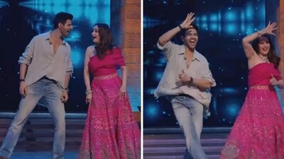 Kartik Aaryan and Madhuri Dixit danced to Satyanaas. Kartik Aaryan and Madhuri Dixit danced to Satyanaas.