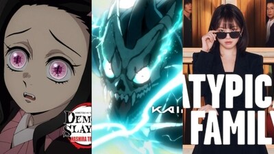 Netflix Global Top 10 TV (non-English) from May 13 to May 19, 2024. (In picture: Demon Slayer Season 4, Kaiju No. 8 and The Atypical Family posters) (Netflix ) Netflix Global Top 10 TV (non-English) from May 13 to May 19, 2024. (In picture: Demon Slayer Season 4, Kaiju No. 8 and The Atypical Family posters) (Netflix )
