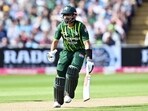 Pakistan's Babar Azam runs during the second T20 international cricket match between England and Pakistan at Edgbaston, in Birmingham, central England Pakistan's Babar Azam runs during the second T20 international cricket match between England and Pakistan at Edgbaston, in Birmingham, central England