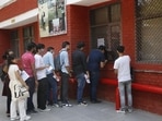 Ahead of examination season in Delhi University, students are lining up to get their admit cards from their college. Ahead of examination season in Delhi University, students are lining up to get their admit cards from their college.
