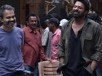 Prabhas and Prasanath Neel in a new picture from the sets of Salaar. Prabhas and Prasanath Neel in a new picture from the sets of Salaar.