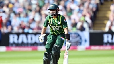 Pakistan's Babar Azam runs during the second T20 international cricket match between England and Pakistan at Edgbaston, in Birmingham, central England (AFP) Pakistan's Babar Azam runs during the second T20 international cricket match between England and Pakistan at Edgbaston, in Birmingham, central England (AFP)