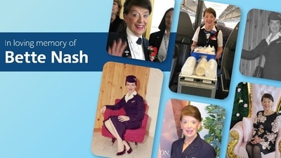 Bette Nash, the world's longest-serving flight attendant, dies at 88 (Instagram/ American Air) Bette Nash, the world's longest-serving flight attendant, dies at 88 (Instagram/ American Air)