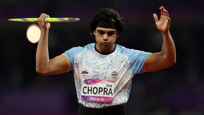 India's Neeraj Chopra in action during the men's Javelin final at the Asian Games (REUTERS)
