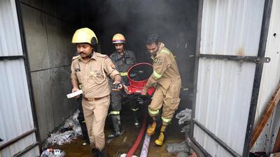 One of the incidents was reported at a clothes manufacturing unit in Sector 65, the other one engulfed several kilometres of a forest (green belt) in Sector 42, Noida. (Sunil Ghosh/HT Photo) One of the incidents was reported at a clothes manufacturing unit in Sector 65, the other one engulfed several kilometres of a forest (green belt) in Sector 42, Noida. (Sunil Ghosh/HT Photo)