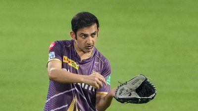KKR mentor Gautam Gambhir during a training session (PTI) KKR mentor Gautam Gambhir during a training session (PTI)